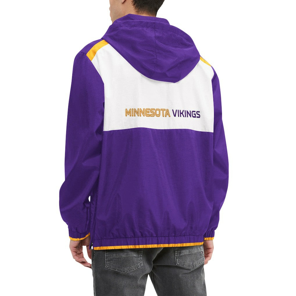Minnesota Vikings Tommy Hilfiger Carter Half-Zip Hooded Top Purple/White | NFL
