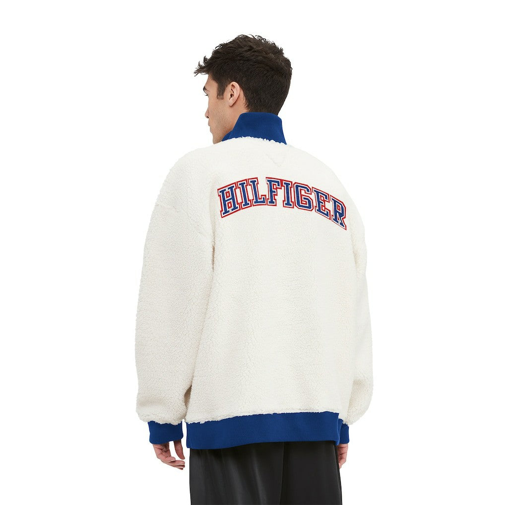 Buffalo Bills Tommy Hilfiger Jordan Sherpa Quarter-Zip Sweatshirt Cream | NFL