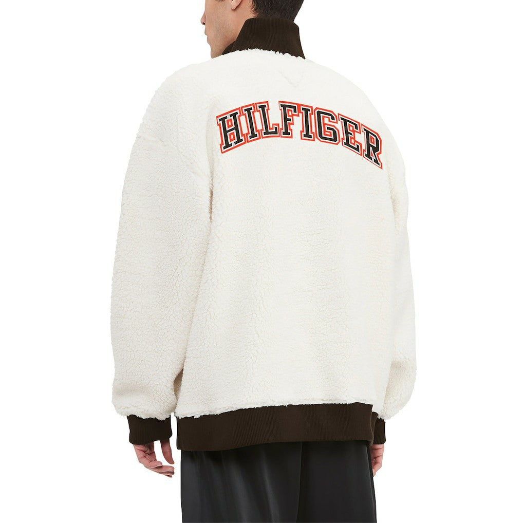 Cleveland Browns Tommy Hilfiger Jordan Sherpa Quarter-Zip Sweatshirt Cream | NFL