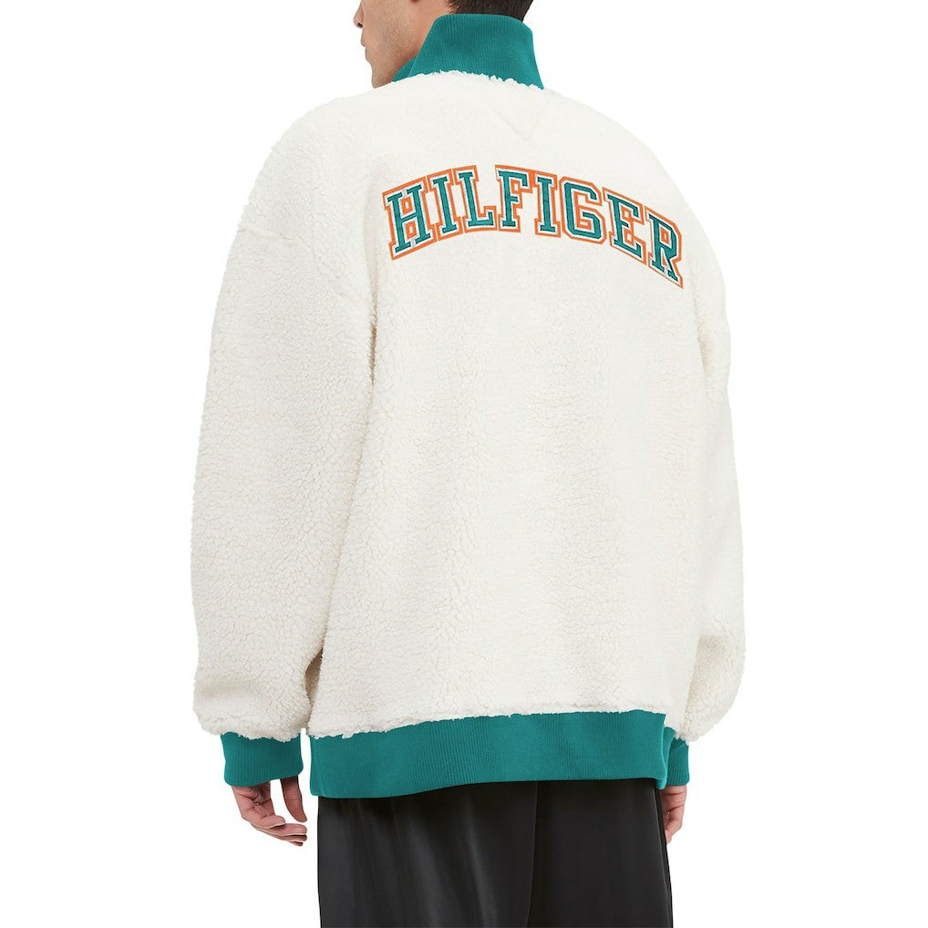 Miami Dolphins Tommy Hilfiger Jordan Sherpa Quarter-Zip Sweatshirt Cream | NFL