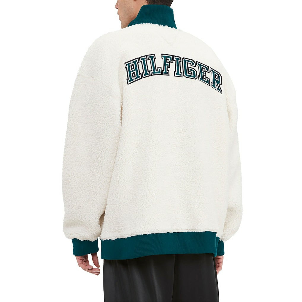 Philadelphia Eagles Tommy Hilfiger Jordan Sherpa Quarter-Zip Sweatshirt Cream | NFL