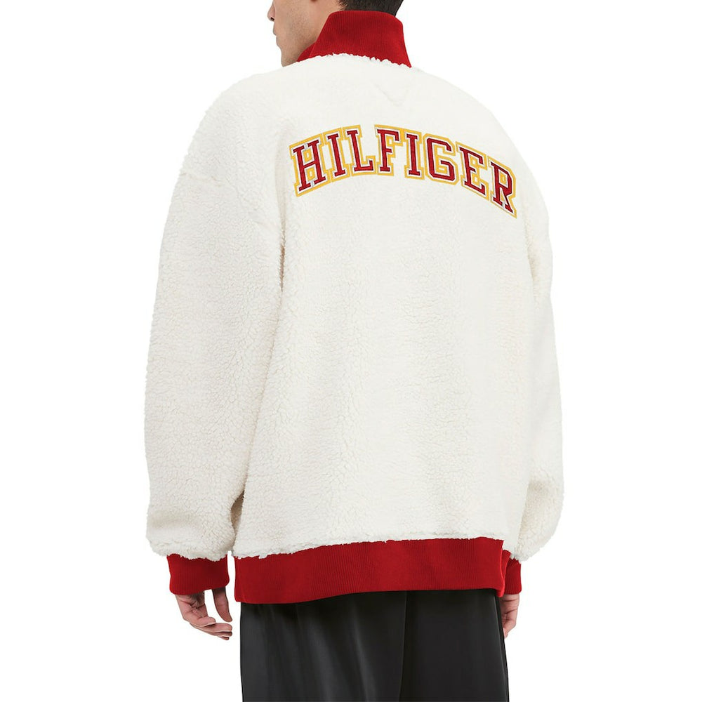 Kansas City Chiefs Tommy Hilfiger Jordan Sherpa Quarter-Zip Sweatshirt Cream | NFL