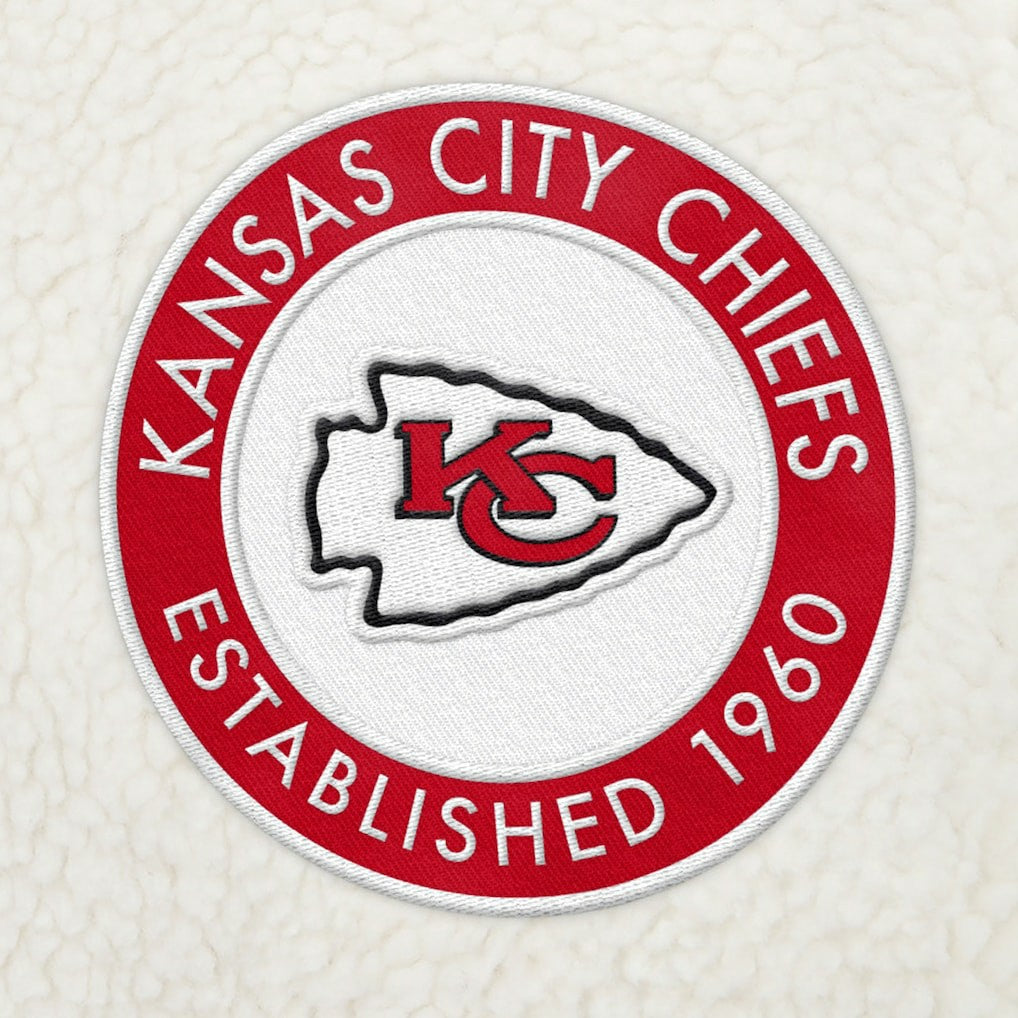 Kansas City Chiefs Tommy Hilfiger Jordan Sherpa Quarter-Zip Sweatshirt Cream | NFL