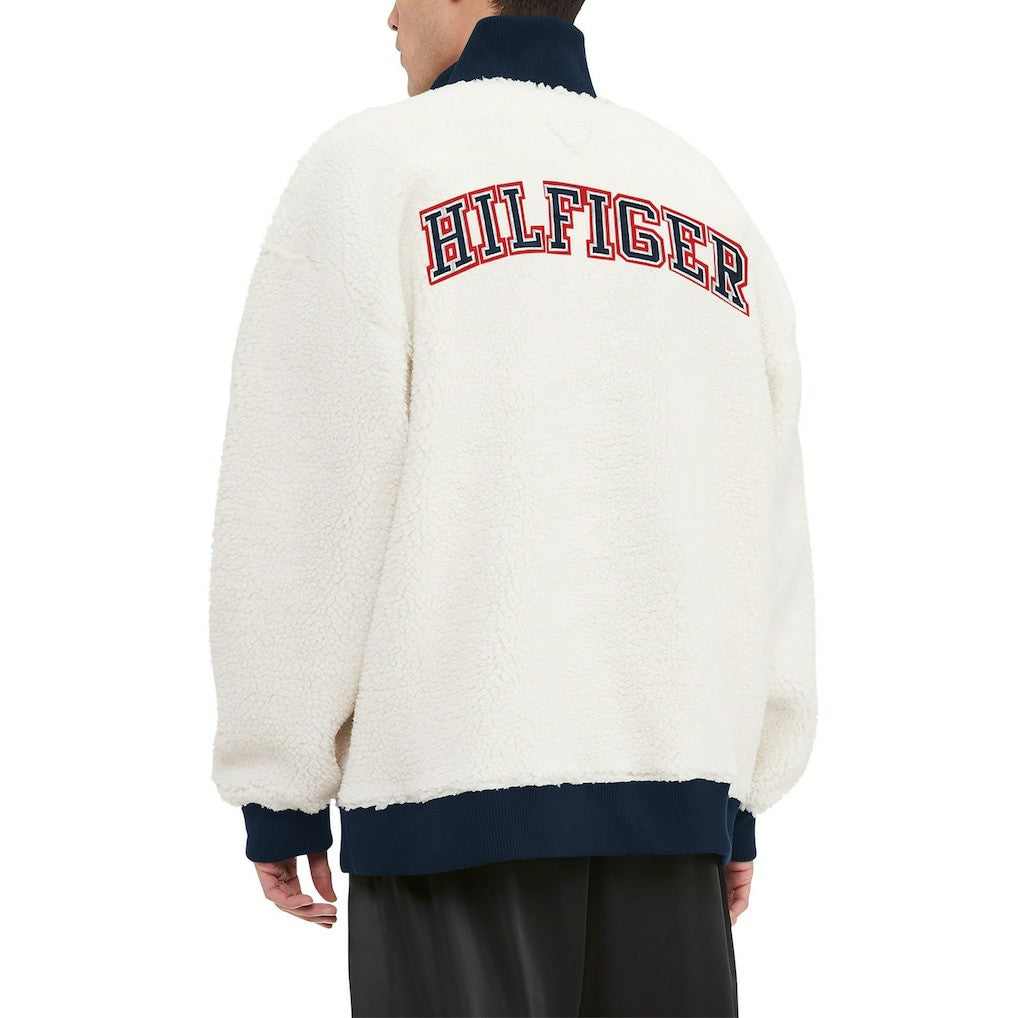 New England Patriots Tommy Hilfiger Jordan Sherpa Quarter-Zip Sweatshirt Cream | NFL