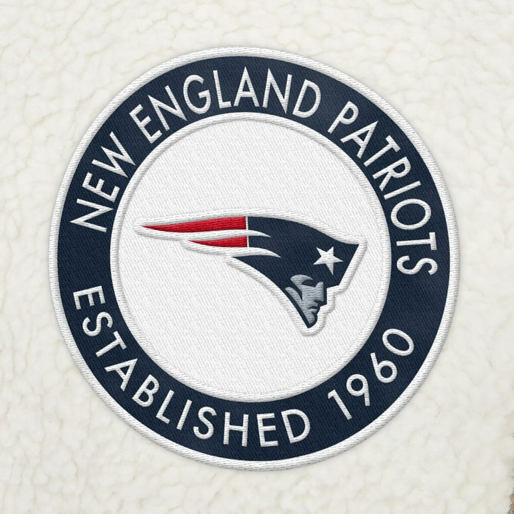 New England Patriots Tommy Hilfiger Jordan Sherpa Quarter-Zip Sweatshirt Cream | NFL