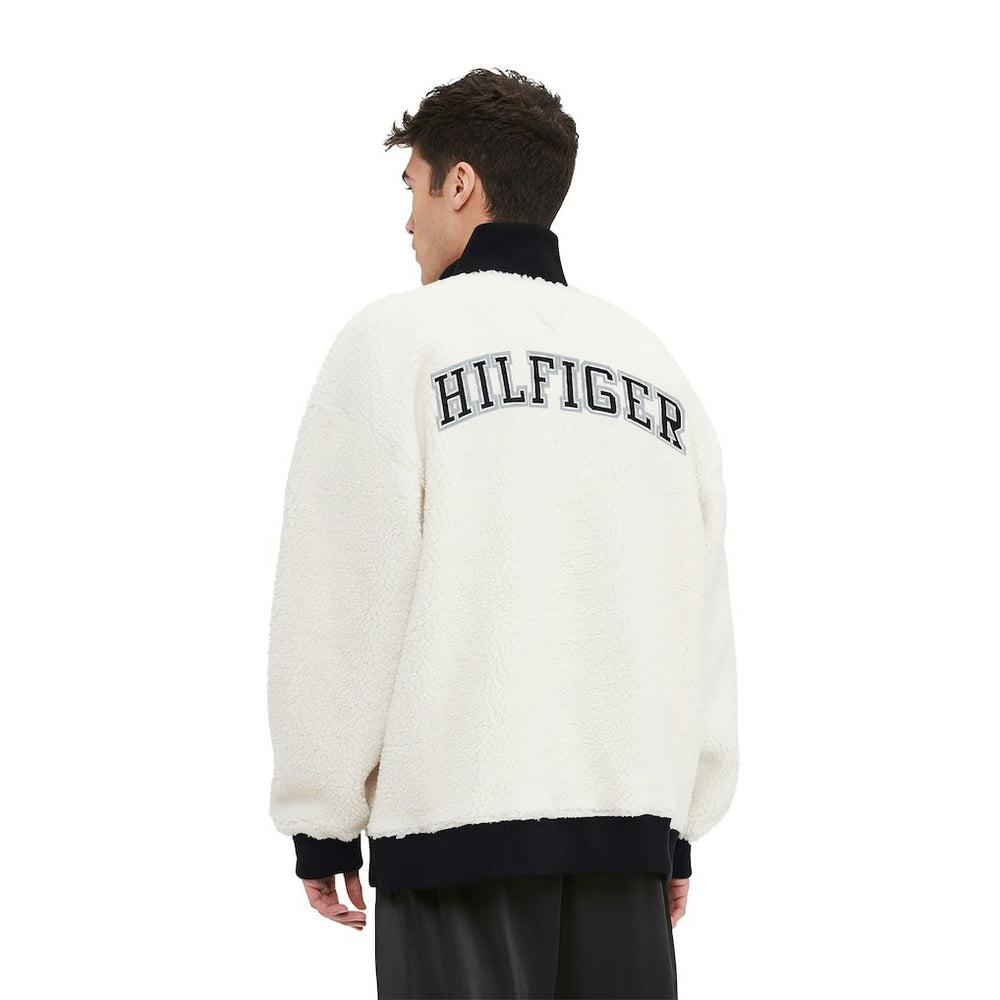 Las Vegas Raiders Tommy Hilfiger Jordan Sherpa Quarter-Zip Sweatshirt Cream | NFL
