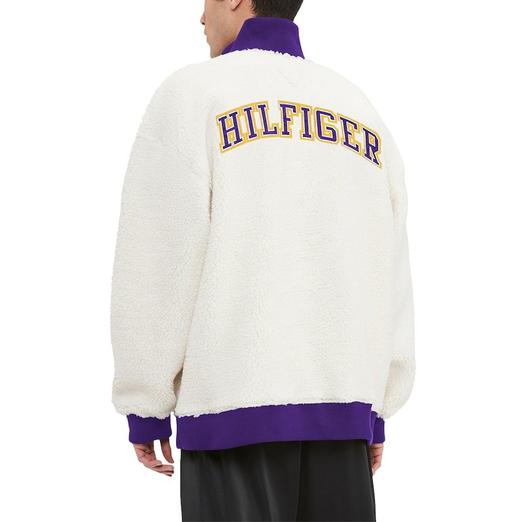 Minnesota Vikings Tommy Hilfiger Jordan Sherpa Quarter-Zip Sweatshirt Cream | NFL