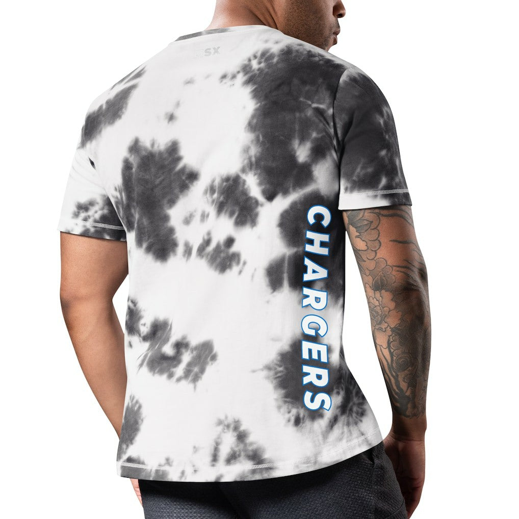 Los Angeles Chargers MSX by Michael Strahan Freestyle Tie-Dye T-Shirt Black | NFL