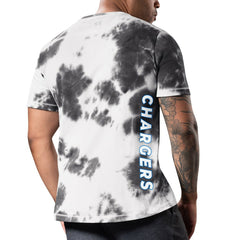 Los Angeles Chargers MSX by Michael Strahan Freestyle Tie-Dye T-Shirt Black | NFL