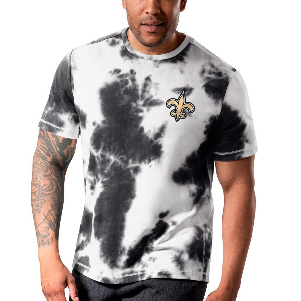 New Orleans Saints MSX by Michael Strahan Freestyle Tie-Dye T-Shirt Black | NFL