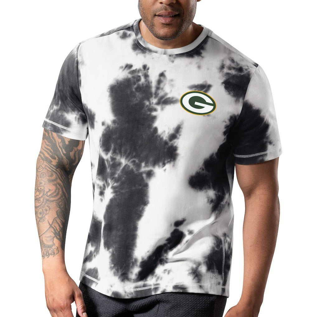 Green Bay Packers MSX by Michael Strahan Freestyle Tie-Dye T-Shirt Black | NFL