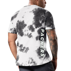 Green Bay Packers MSX by Michael Strahan Freestyle Tie-Dye T-Shirt Black | NFL