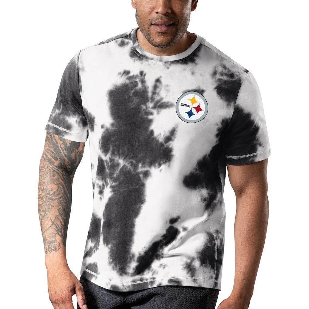 Pittsburgh Steelers MSX by Michael Strahan Freestyle Tie-Dye T-Shirt Black | NFL