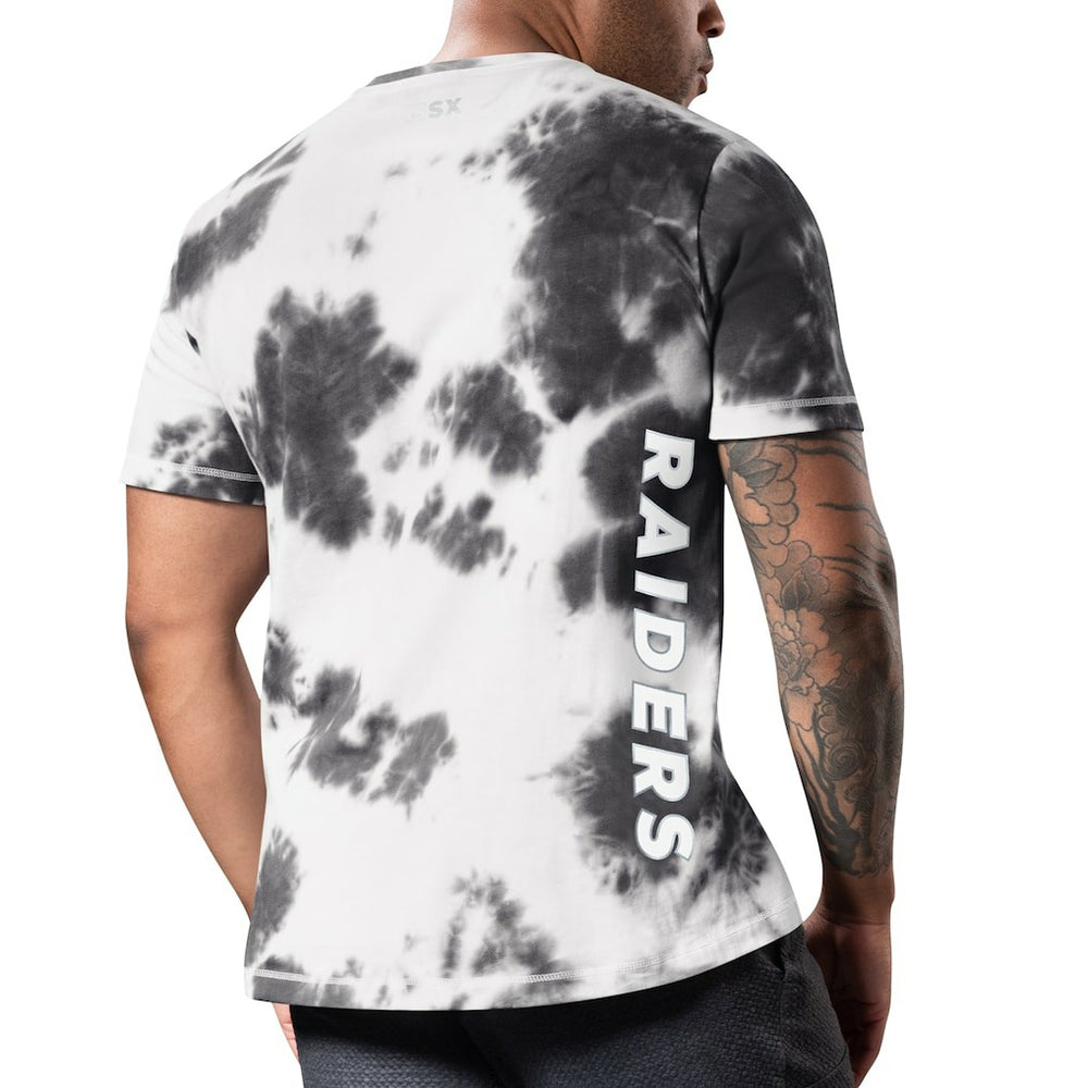 Las Vegas Raiders MSX by Michael Strahan Freestyle Tie-Dye T-Shirt Black | NFL