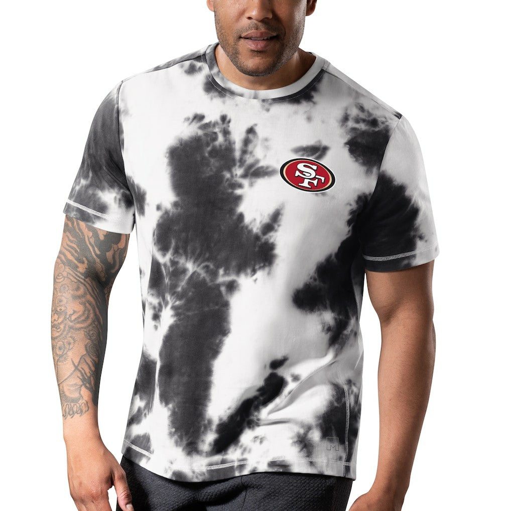 San Francisco 49ers MSX by Michael Strahan Freestyle Tie-Dye T-Shirt Black | NFL