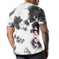 San Francisco 49ers MSX by Michael Strahan Freestyle Tie-Dye T-Shirt Black | NFL