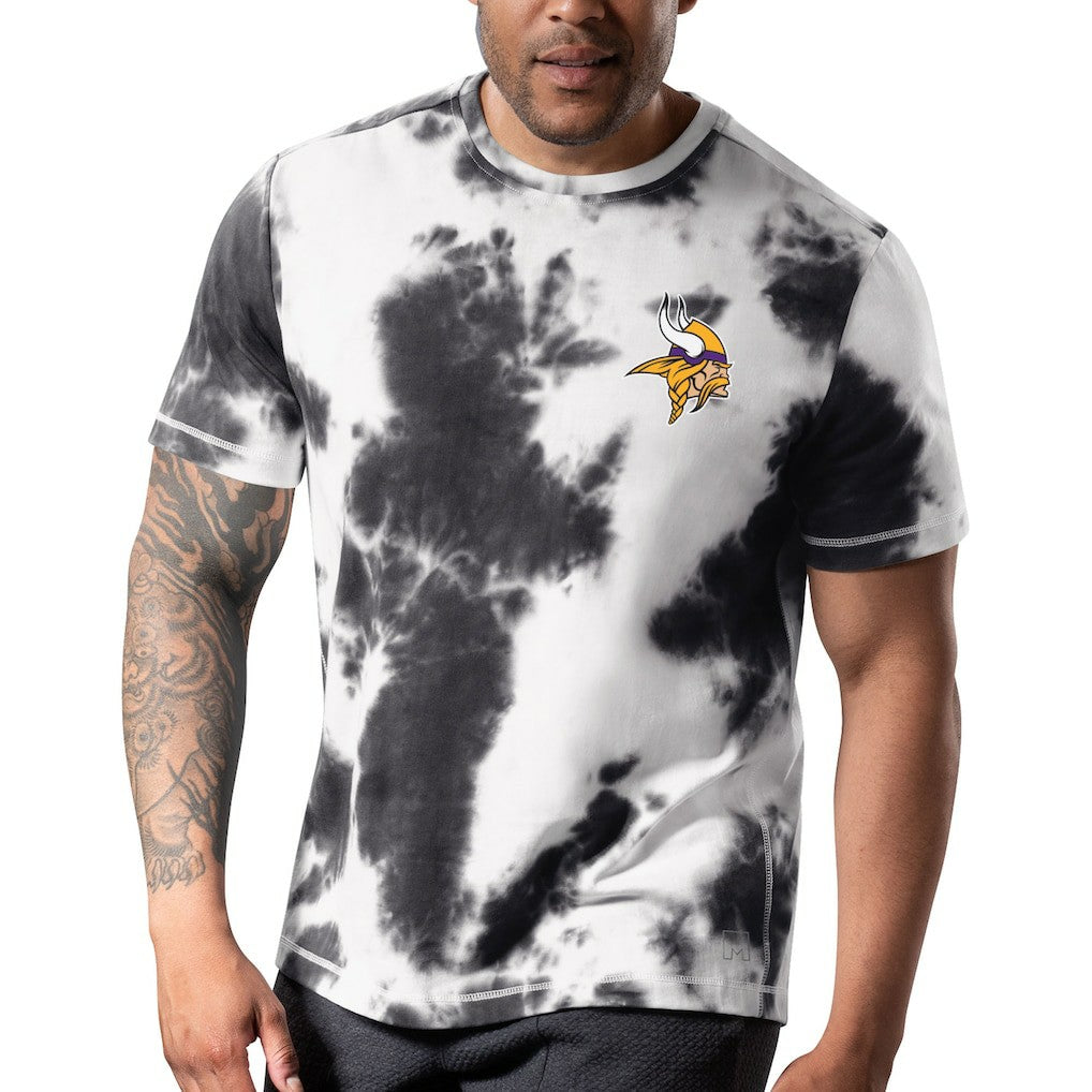 Minnesota Vikings MSX by Michael Strahan Freestyle Tie-Dye T-Shirt Black | NFL