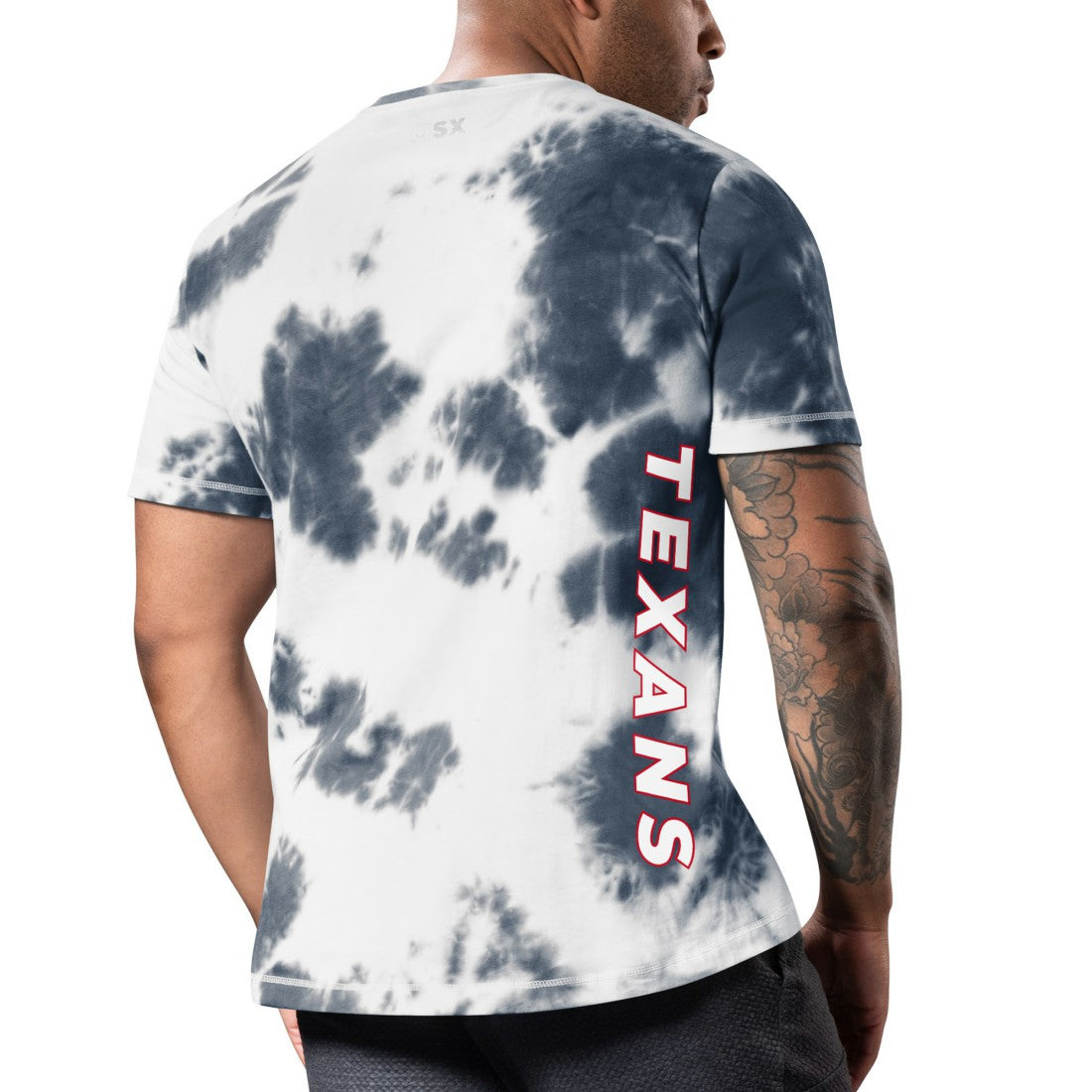 Houston Texans MSX by Michael Strahan Freestyle Tie-Dye T-Shirt Navy | NFL