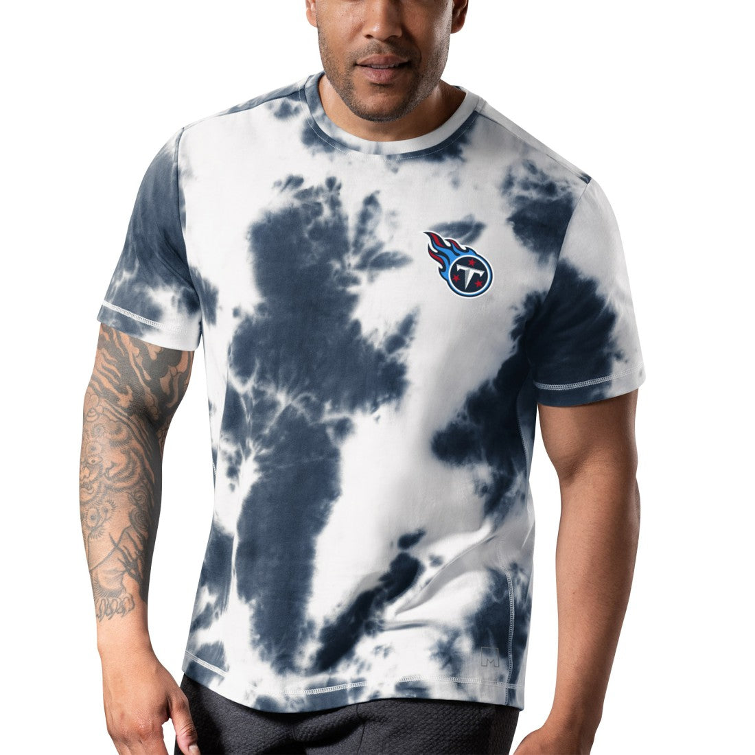 Tennessee Titans MSX by Michael Strahan Freestyle Tie-Dye T-Shirt Navy | NFL