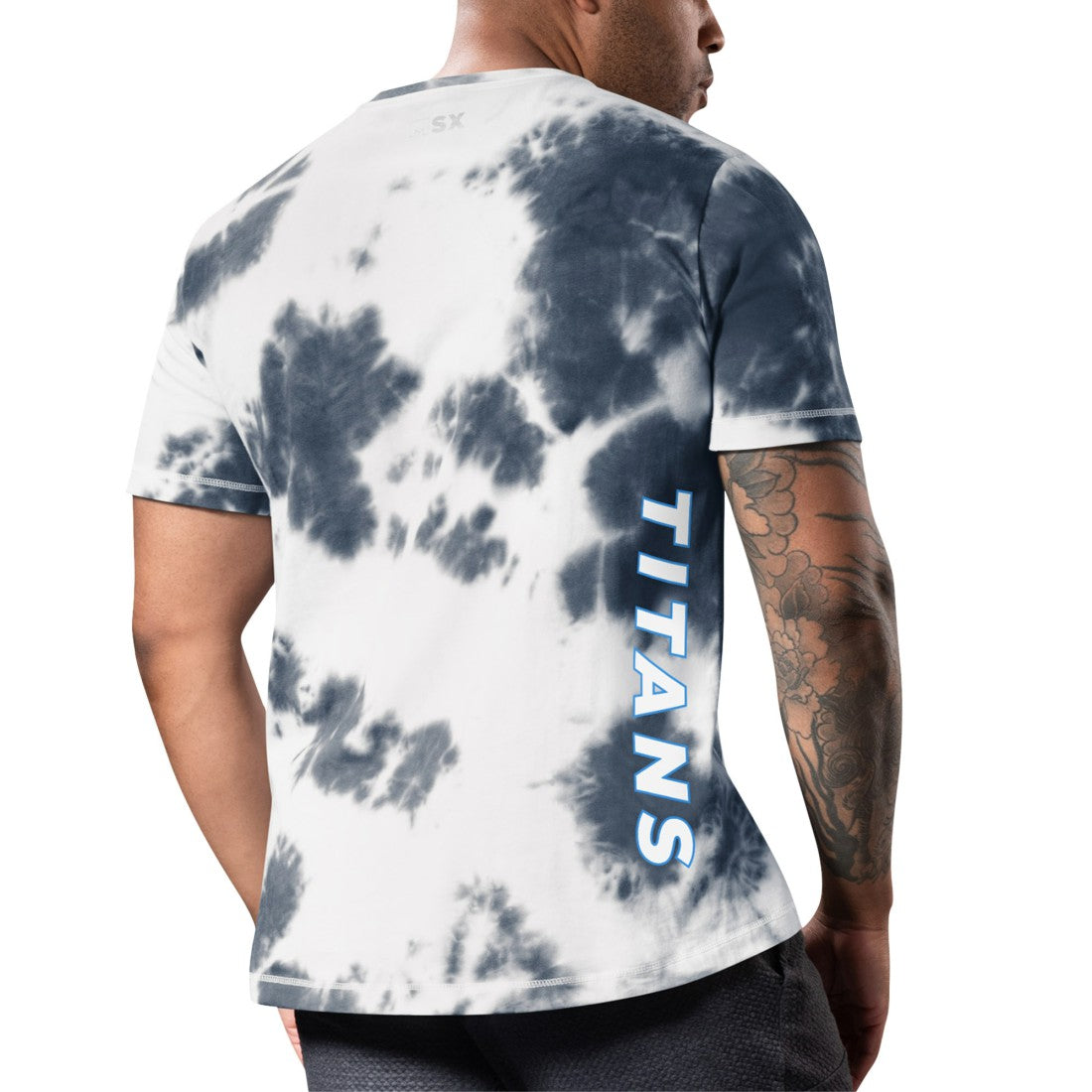 Tennessee Titans MSX by Michael Strahan Freestyle Tie-Dye T-Shirt Navy | NFL