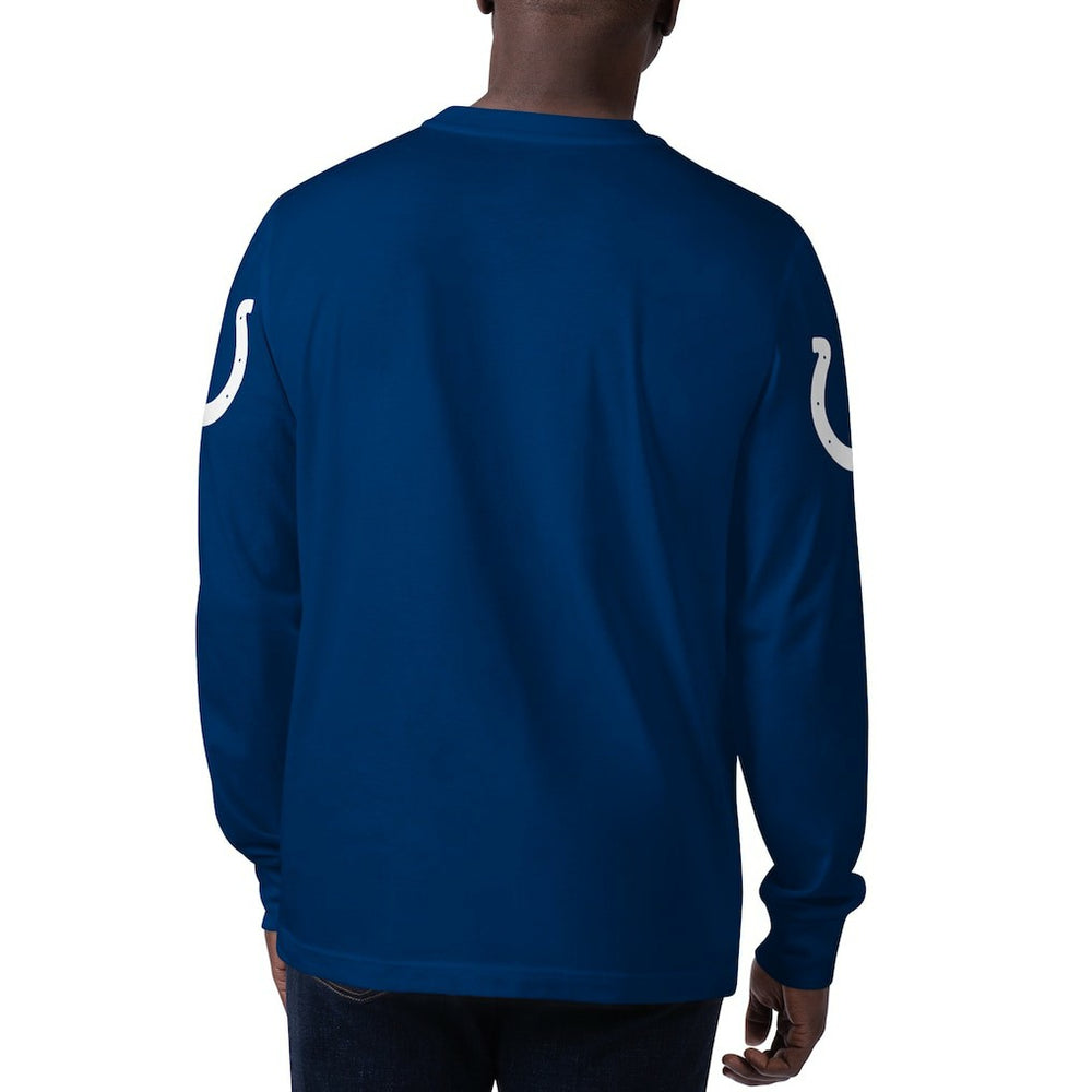 Indianapolis Colts Starter Clutch Hit Long Sleeve T-Shirt Royal | NFL