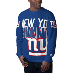 New York Giants Starter Clutch Hit Long Sleeve T-Shirt Royal | NFL