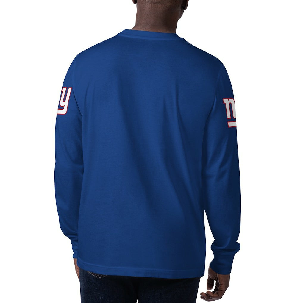 New York Giants Starter Clutch Hit Long Sleeve T-Shirt Royal | NFL