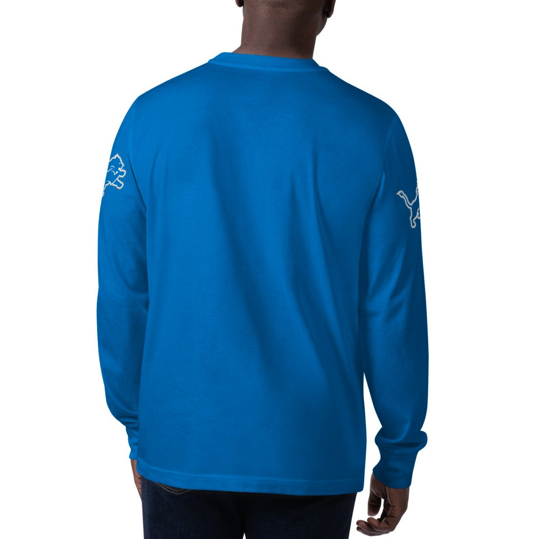 Detroit Lions Starter Clutch Hit Long Sleeve T-Shirt Blue | NFL