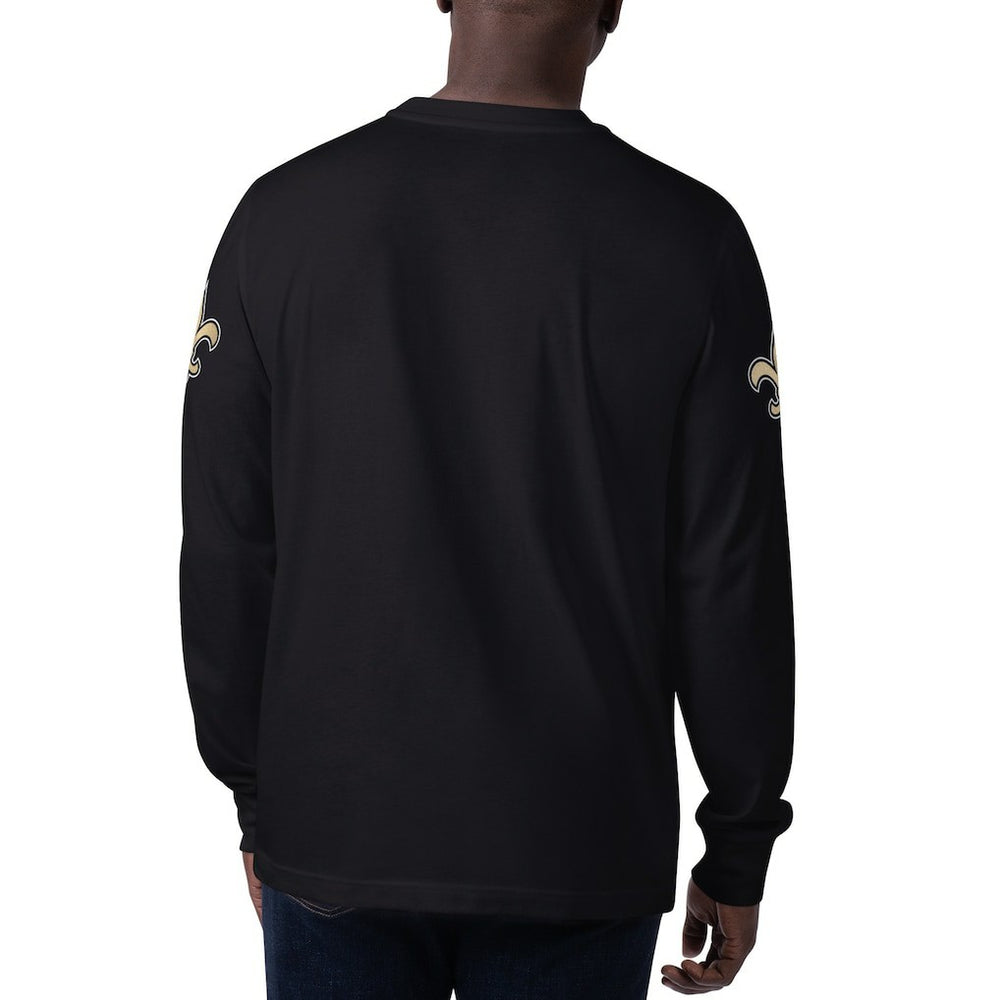 New Orleans Saints Starter Clutch Hit Long Sleeve T-Shirt Black | NFL