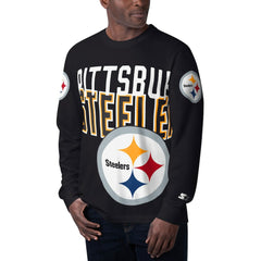 Pittsburgh Steelers Starter Clutch Hit Long Sleeve T-Shirt Black | NFL