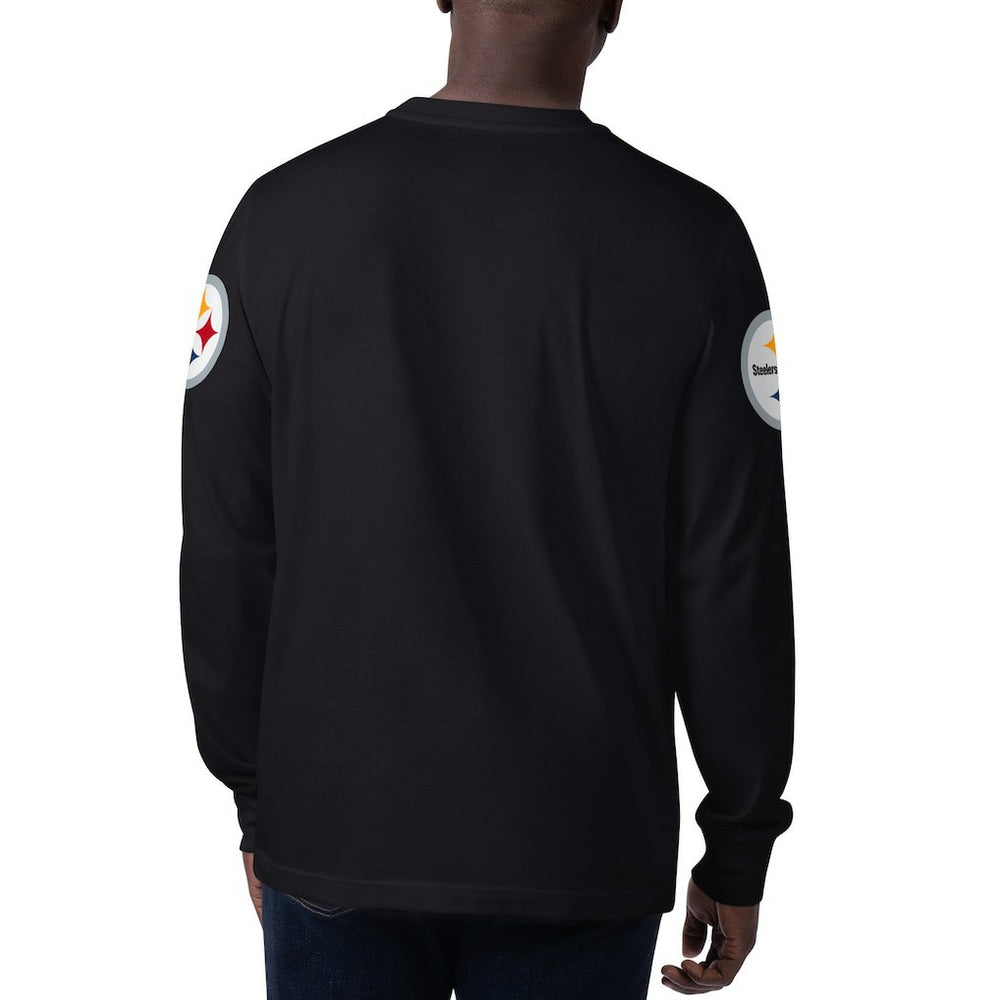 Pittsburgh Steelers Starter Clutch Hit Long Sleeve T-Shirt Black | NFL