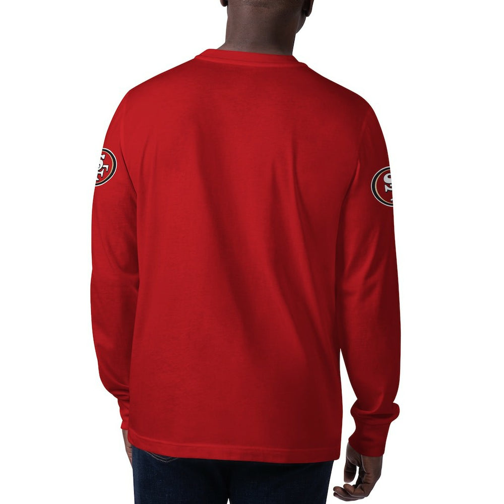 San Francisco 49ers Starter Clutch Hit Long Sleeve T-Shirt Scarlet | NFL