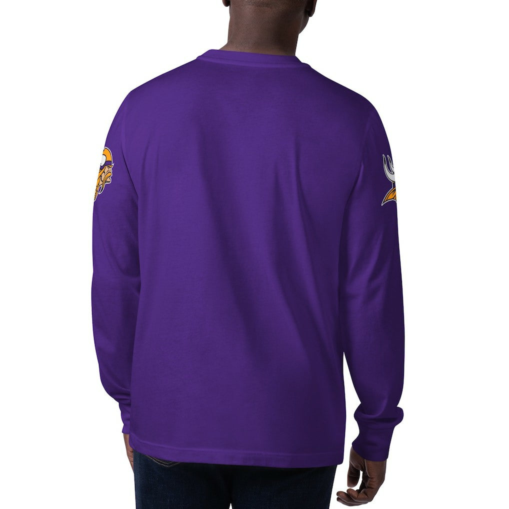 Minnesota Vikings Starter Clutch Hit Long Sleeve T-Shirt Purple | NFL