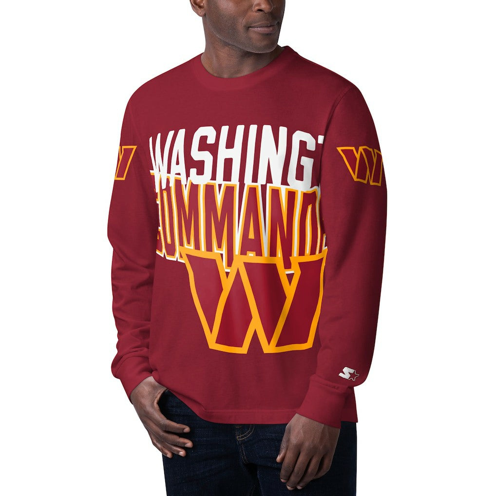Washington Commanders Starter Clutch Hit Long Sleeve T-Shirt Burgundy | NFL