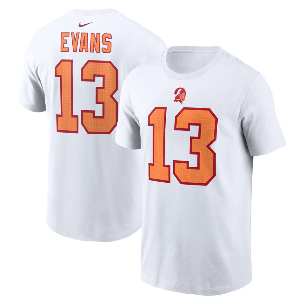 Mike Evans '76 Tampa Bay Buccaneers 50th Season Name & Number T-Shirt White | Nike for Sale