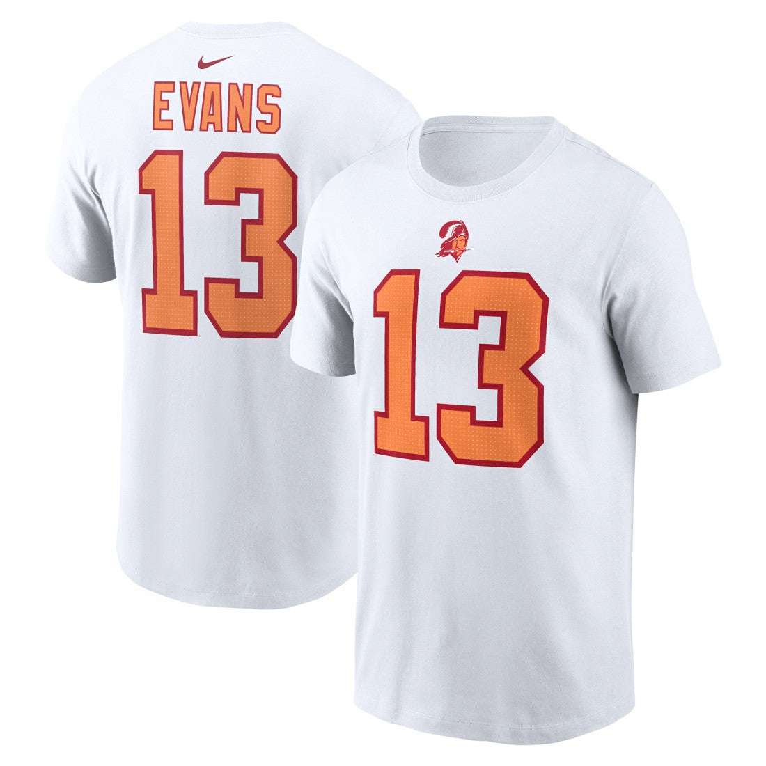 Mike Evans '76 Tampa Bay Buccaneers 50th Season Name & Number T-Shirt White | Nike for Sale