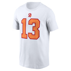 Mike Evans '76 Tampa Bay Buccaneers 50th Season Name & Number T-Shirt White | Nike for Sale