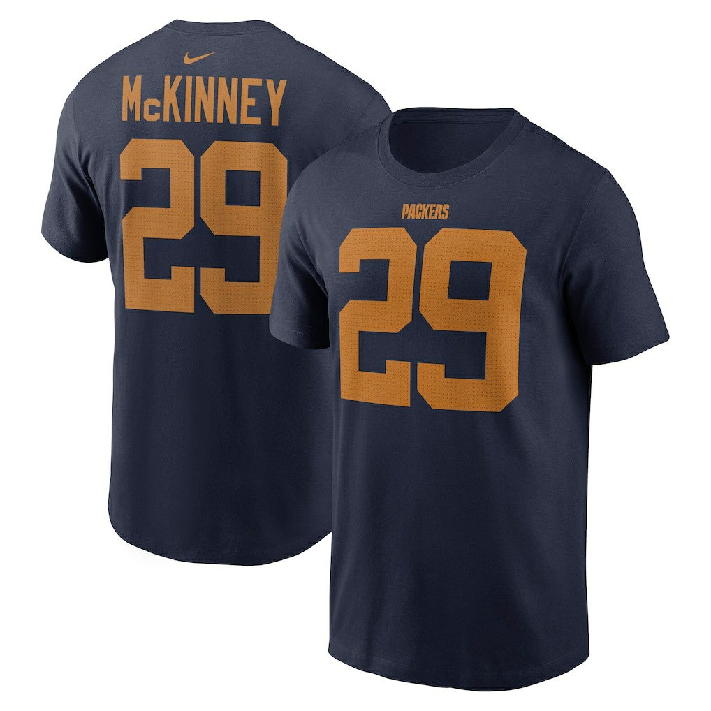 Xavier McKinney Green Bay Packers The 1923 Classic Name & Number T-Shirt Navy | Nike for Sale