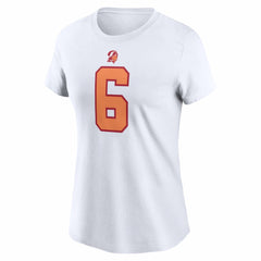 Baker Mayfield Tampa Bay Buccaneers Women's Name & Number T-Shirt White | Nike for Sale