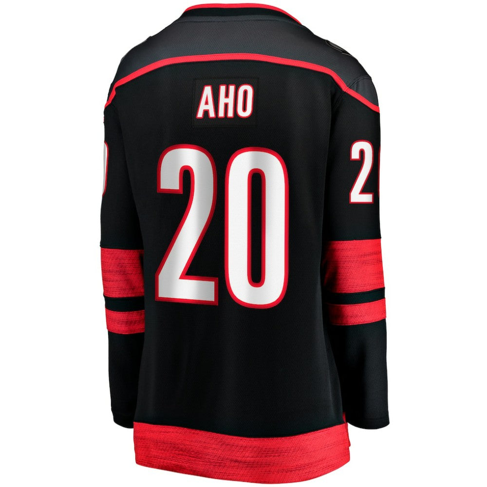 Sebastian Aho Carolina Hurricanes Fanatics Women's Home Breakaway Player Jersey - Black - NHL