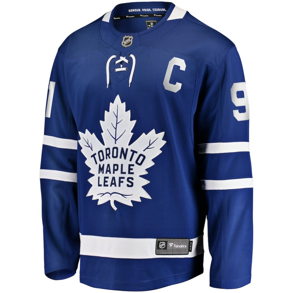 John Tavares Toronto Maple Leafs Fanatics Captain Patch Home Breakaway Jersey - Blue - NHL