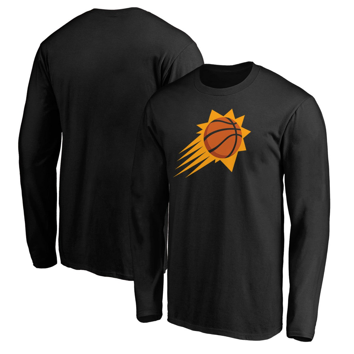 Phoenix Suns Primary Logo Long Sleeve T-Shirt Black - NBA