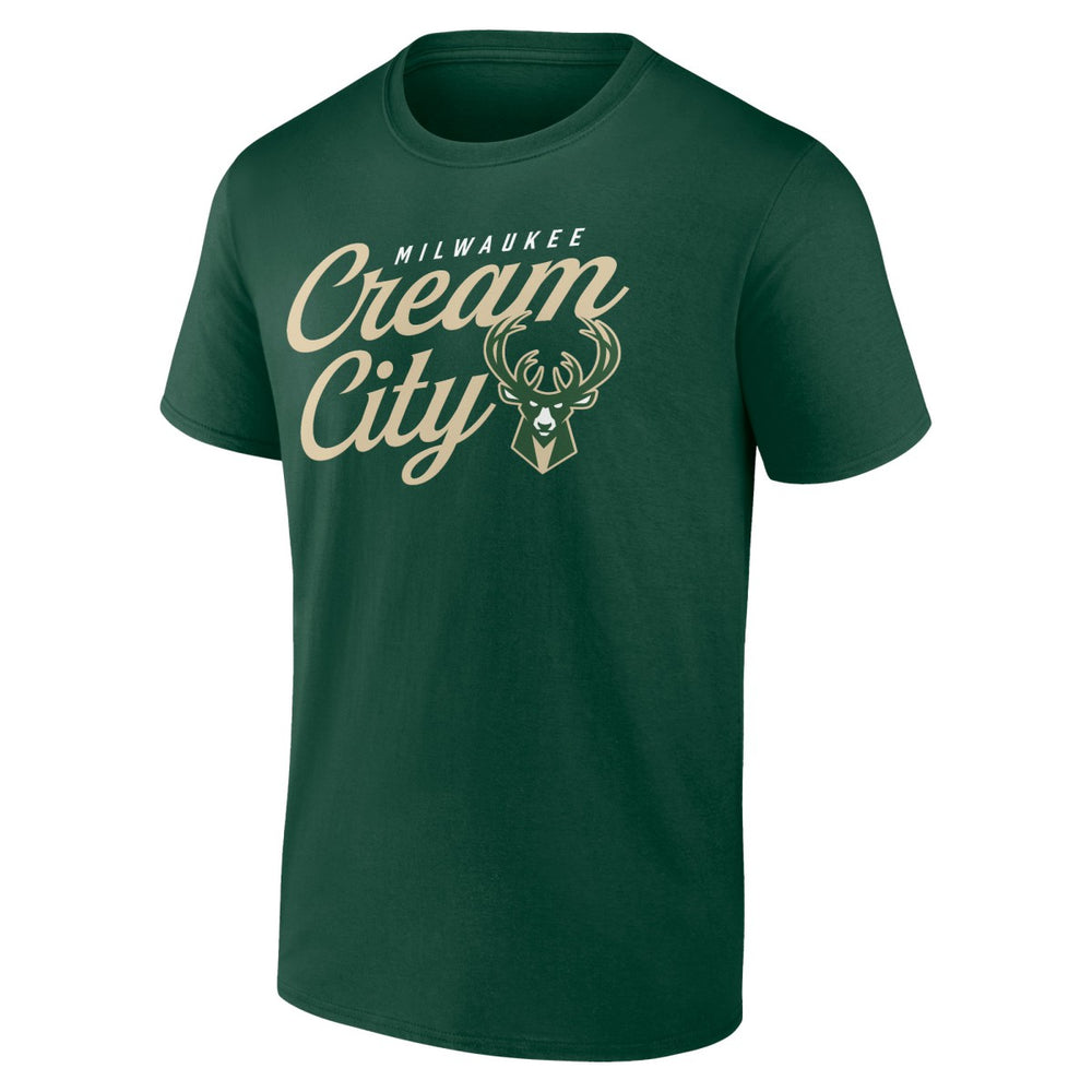 Milwaukee Bucks Hometown Collection Cream City T-Shirt Hunter Green - NBA