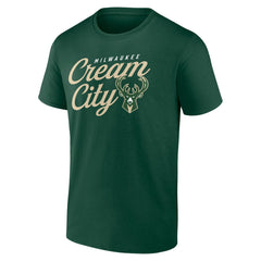 Milwaukee Bucks Hometown Collection Cream City T-Shirt Hunter Green - NBA