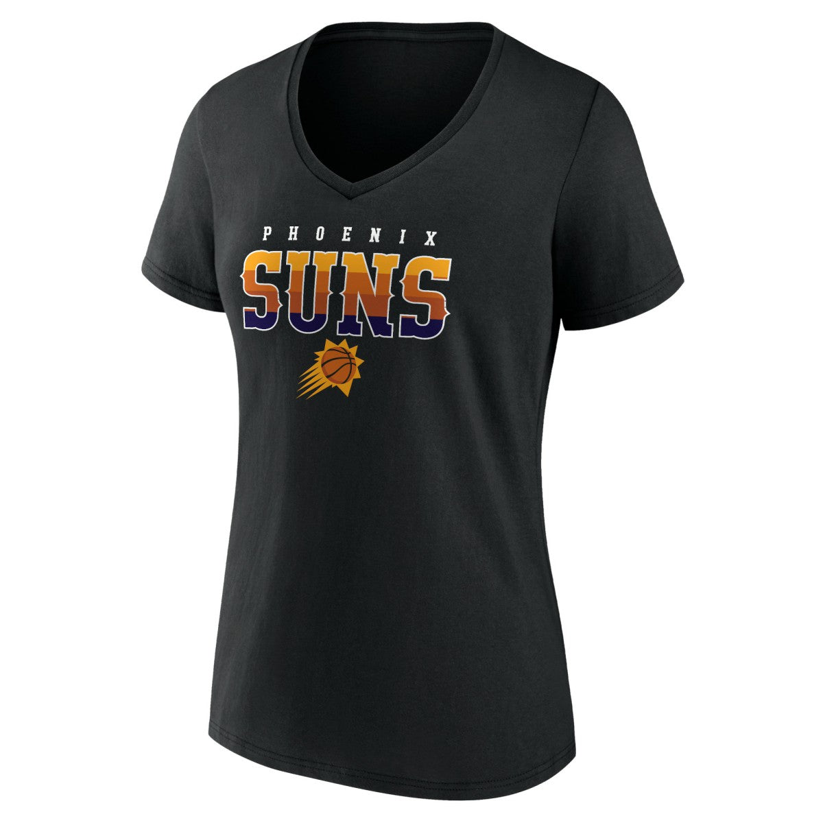 Phoenix Suns Women's Hometown Collection Sunrise V-Neck T-Shirt Black - NBA