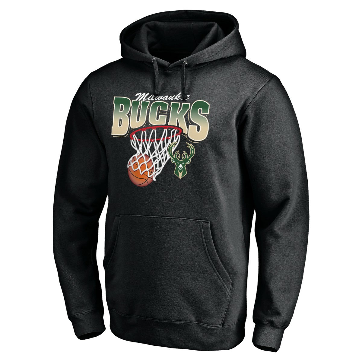 Milwaukee Bucks Balanced Floor Pullover Hoodie Black - NBA