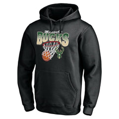 Milwaukee Bucks Balanced Floor Pullover Hoodie Black - NBA