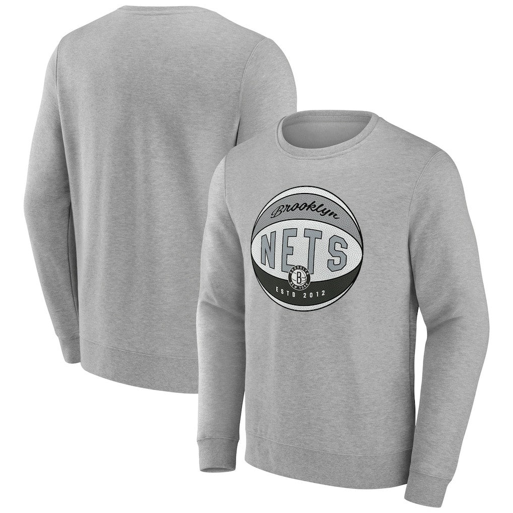 Brooklyn Nets Hard Color Pullover Sweatshirt Gray - NBA