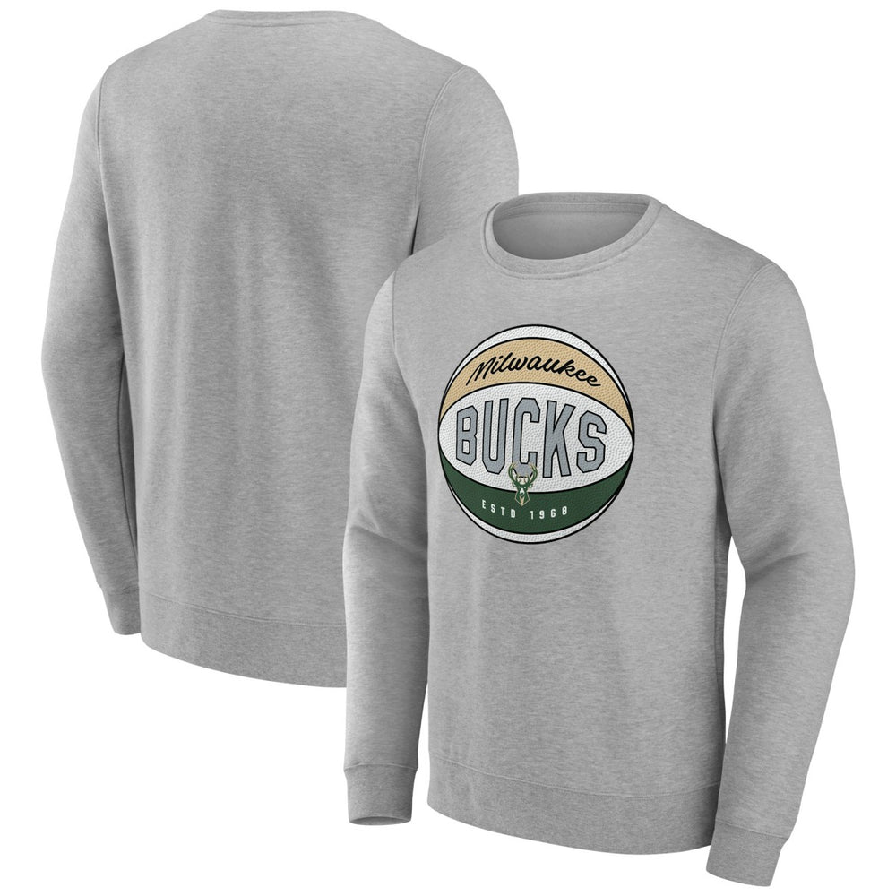 Milwaukee Bucks Hard Color Pullover Sweatshirt Gray - NBA
