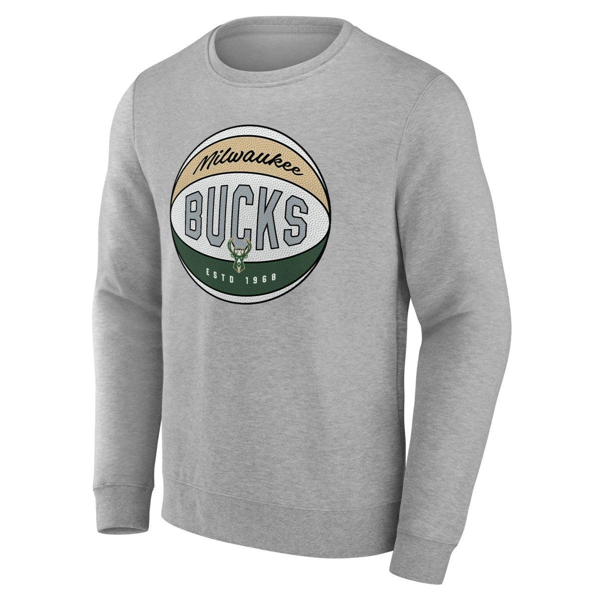 Milwaukee Bucks Hard Color Pullover Sweatshirt Gray - NBA